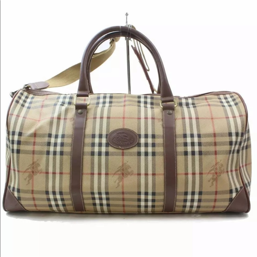 Burberry Nova Check Boston Duffle w/ Strap